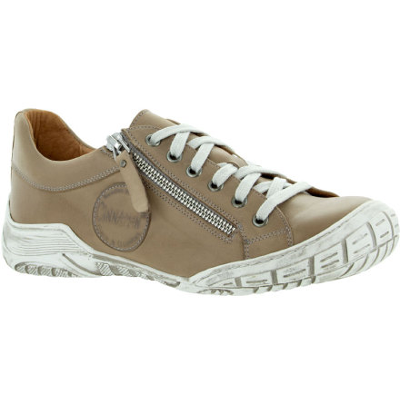 Helin beige sneaker med dragkedja