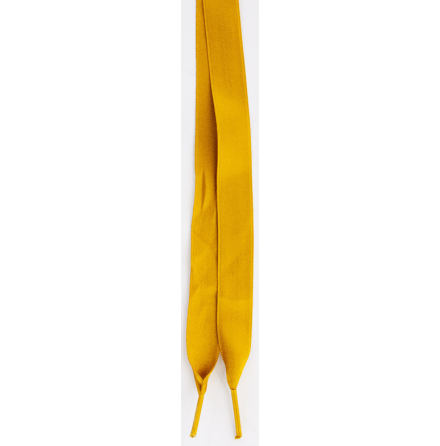 Skosnöre satin gul 130cm lång