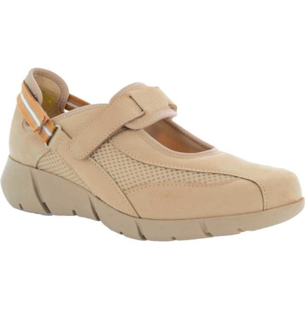 Tanja beige ballerina med luftig mesh
