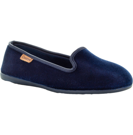 Emmy marinbl sammetstoffel loafermodell