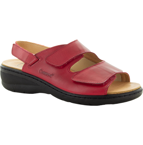 Pandora röd hallux sandal avtagbar hälrem