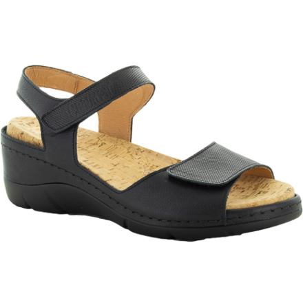 Maja svart sandal med kliklack och kardborrar