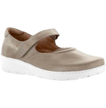 Karolina beige ballerina med mjukt skinn fram