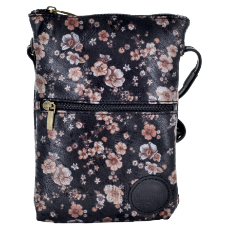 Citybag blommig 232 svart