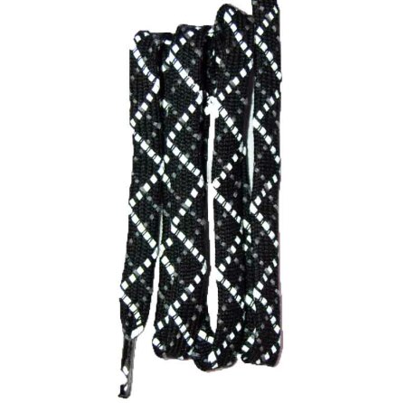 Skosn�ren, svarta med reflex 140cm