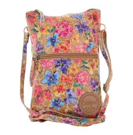 Citybag blommig 252 konjak