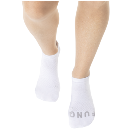 Ankelstrumpa med bred t vit