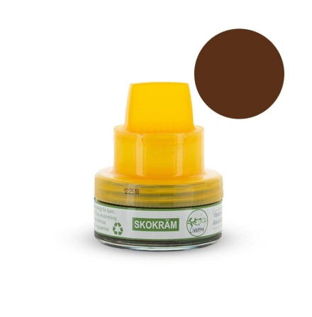Skokr�m i brun f�rg 50 ml fr�schar upp och skyddar skinn