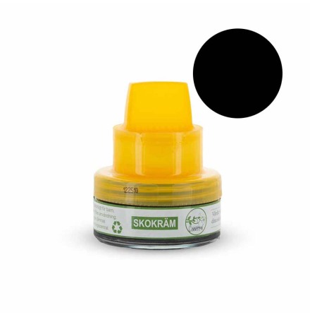 Skokr�m i svart f�rg 50 ml fr�schar upp och skyddar skinn