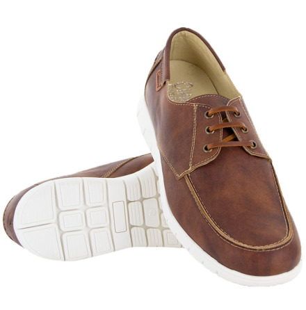 Jonatan brun - seglarsko i skinn med uttagbar innersula