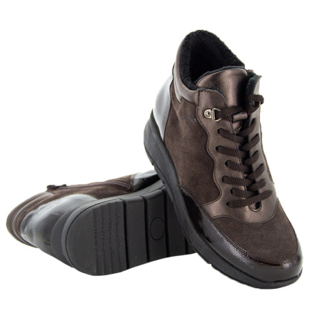 Dorotea kastanjebrun  - walkingk�ngor f�r dam med avrullande sula