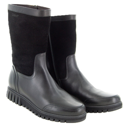 Sylvia svart  - skinnk�nga med dragkedja f�r dam