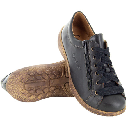 Alice svart  - extra bred skinnsko med bred �ppning och dragkedja