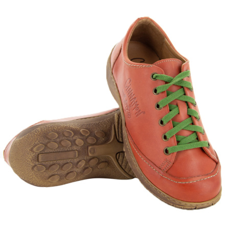 Mikaela/mikael orange  - breda skinnskor till dam