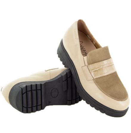 Paula sand  - damloafers i skinn med uttagbara innersulor