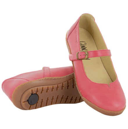 Dalia korall - ballerinor i skinn f�r dam med uttagbar innersula