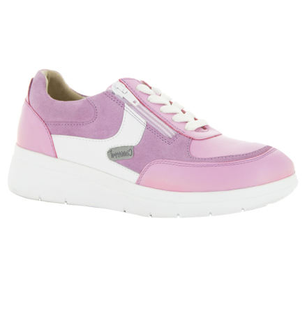 F�RBEST�LL Nora rosa - extra bred sneaker med sn�rning och dragkedja