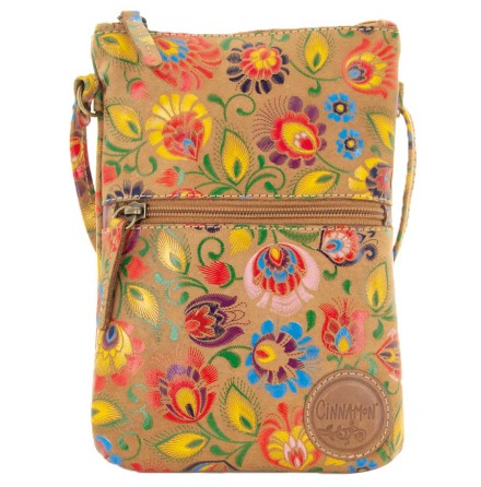 Citybag blommig 262 konjak