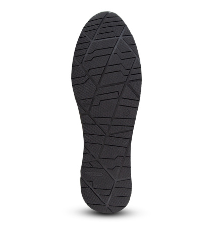 Tova beige/svart - sneaker med sn�rning och dragkedja samt avrullande sula