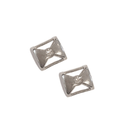 Dekor till skosn�ren i silver med strass
