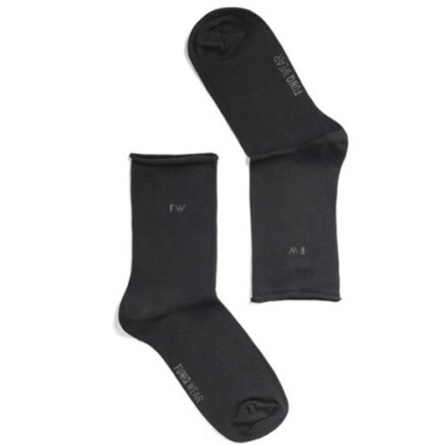 Funqwear bambustrumpor med rullkant svart