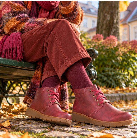 Peggy m�rkr�d 262 - fotriktiga, extra breda skinnk�ngor med dragkedja och bred t�box