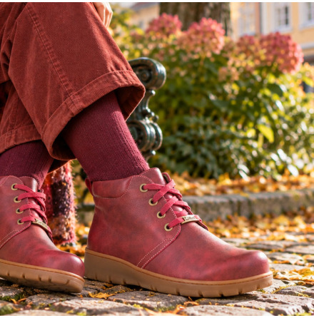 Peggy m�rkr�d 262 - fotriktiga, extra breda skinnk�ngor med dragkedja och bred t�box
