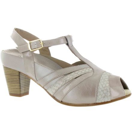 Renata beige pumps med extra innersulor &amp; ficka