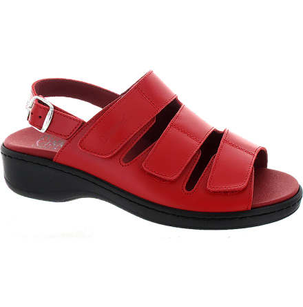 Annelie röd sandal med hälrem, on-steam